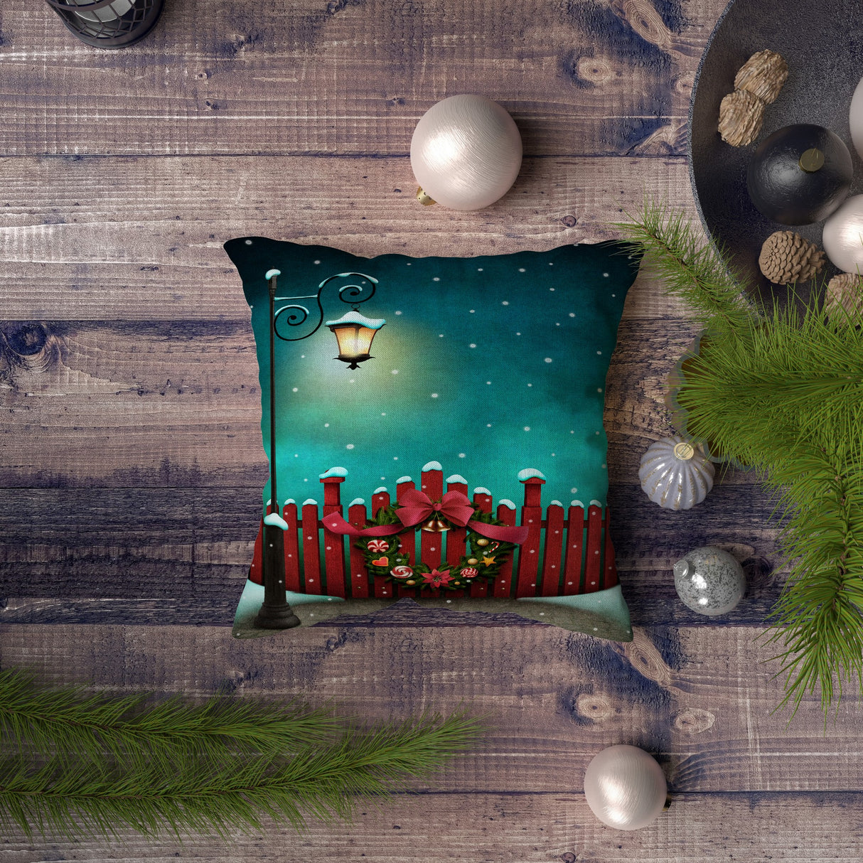 Pernă decorativă NYXMAS083, Multicolor, 43x43 cm