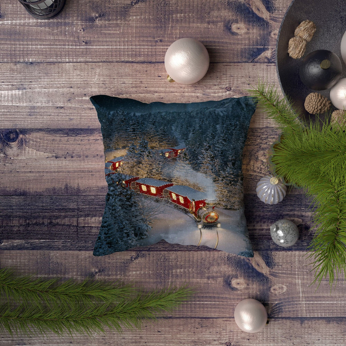 Pernă decorativă NYXMAS086, Multicolor, 43x43 cm