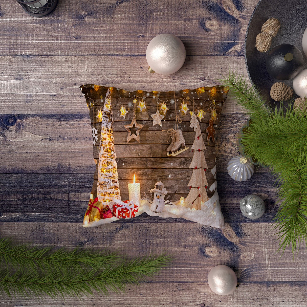 Pernă decorativă NYXMAS105, Multicolor, 43x43 cm