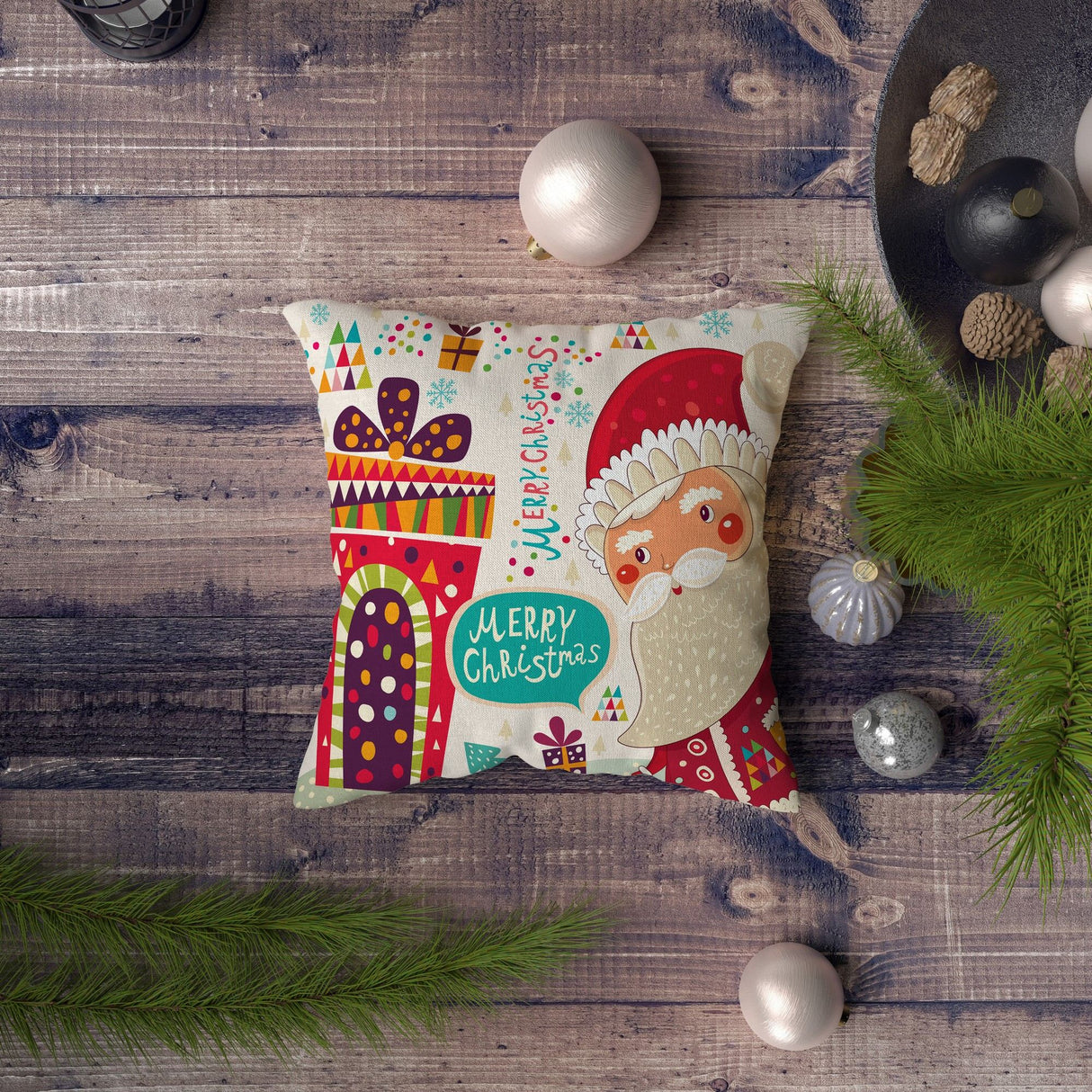 Pernă decorativă NYXMAS108, Multicolor, 43x43 cm