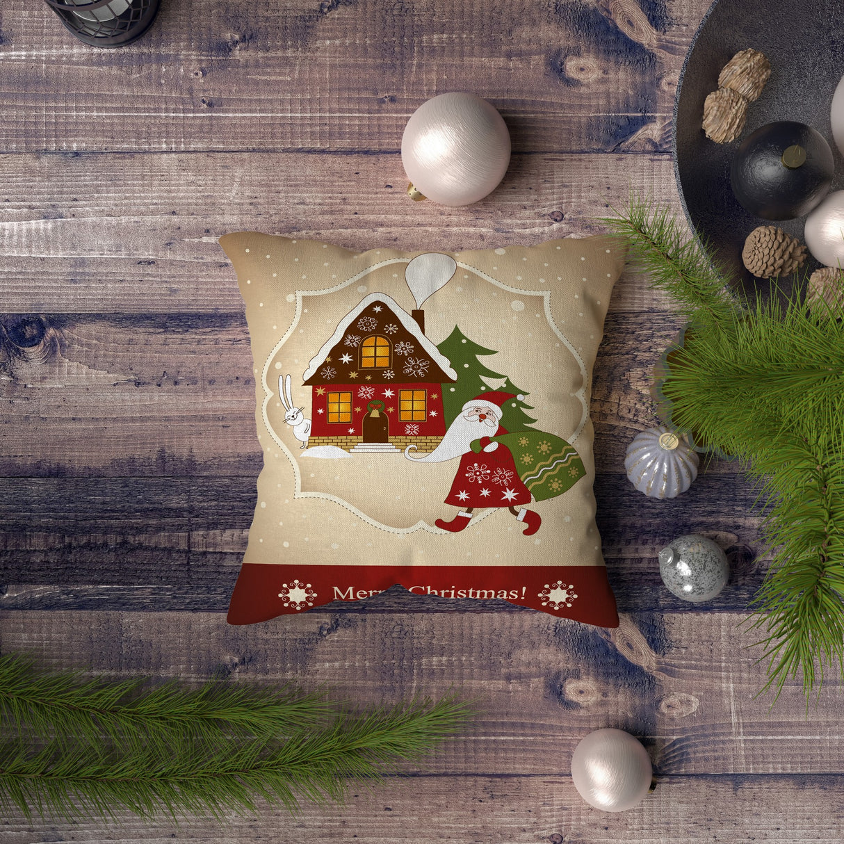 Pernă decorativă NYXMAS118, Multicolor, 43x43 cm