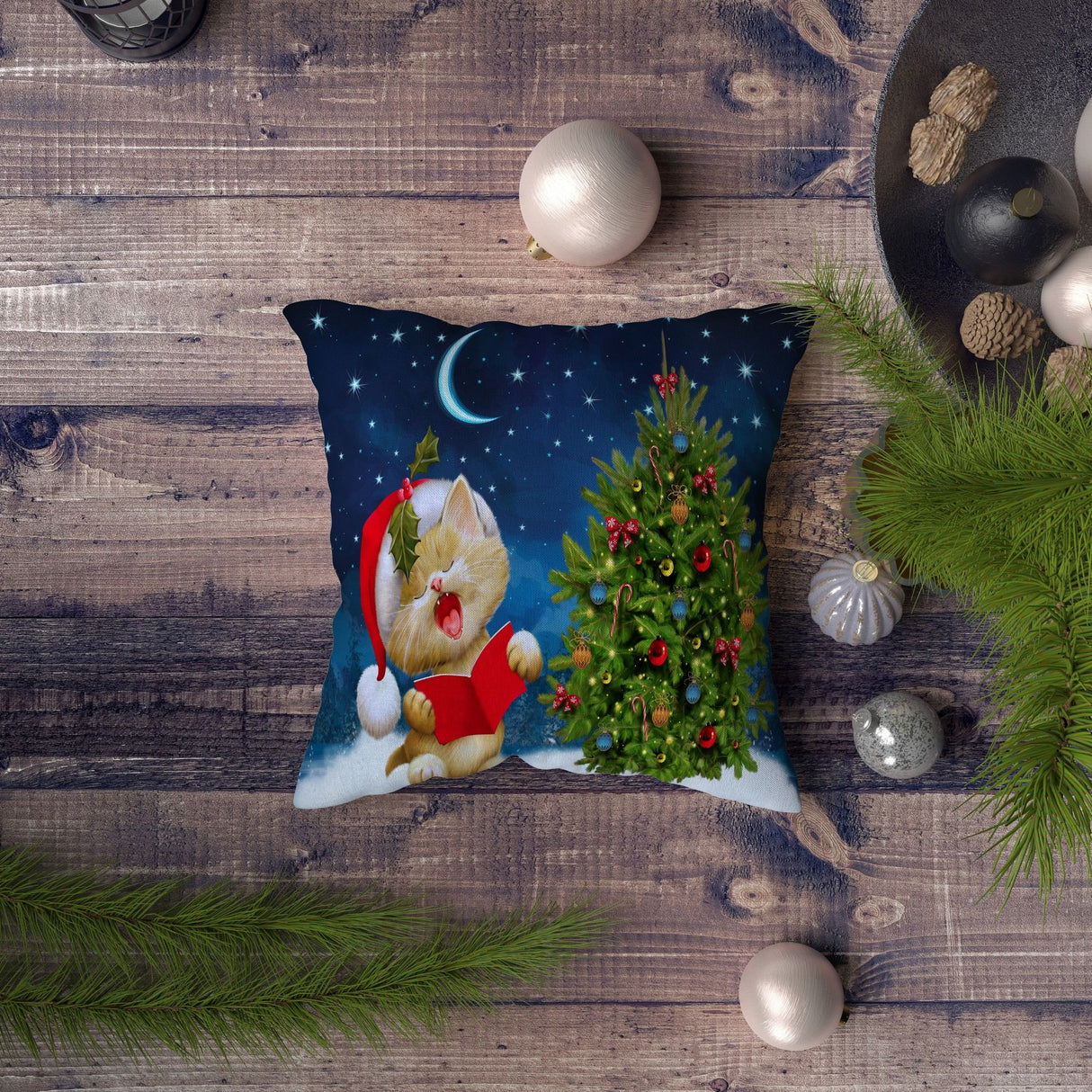 Pernă decorativă NYXMAS126, Multicolor, 43x43 cm
