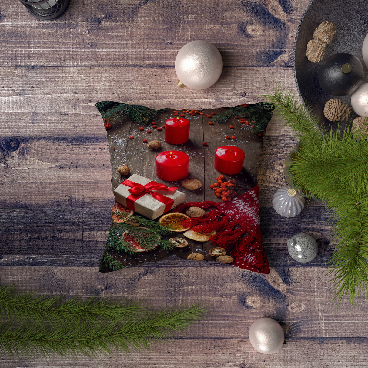 Pernă decorativă NYXMAS139, Multicolor, 43x43 cm