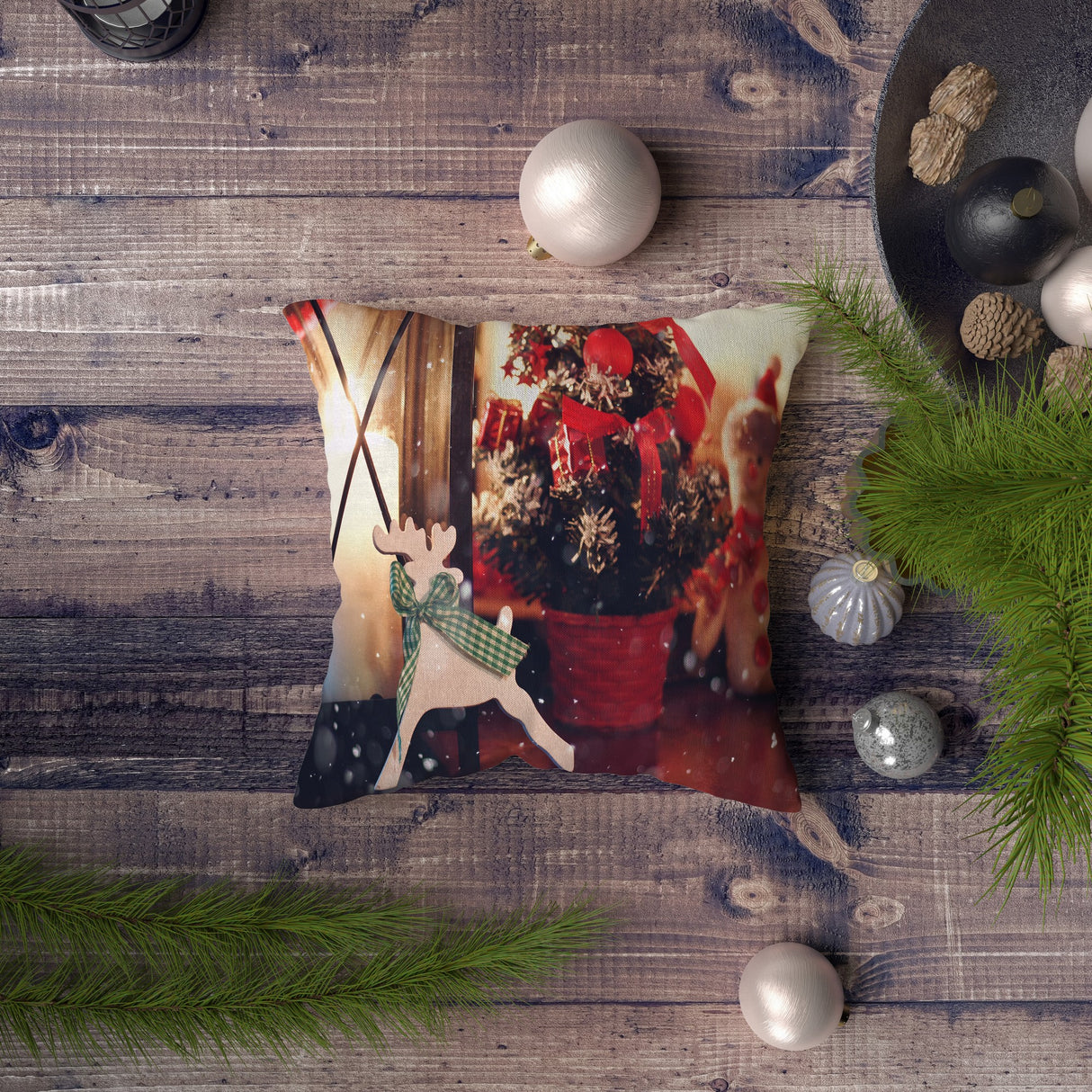 Pernă decorativă NYXMAS147, Multicolor, 43x43 cm