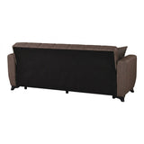 Canapea extensibilă Modesto, 3 locuri, Stofă, Maro, 213x84x86 cm