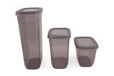 Set cutie de depozitare, Gri, 12x16.5x27.5 cm