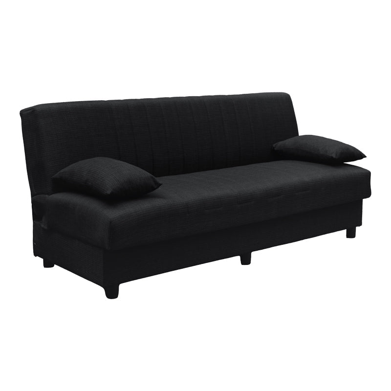 Canapea extensibilă Romina, 3 locuri, cu spațiu de depozitare, Stofă, Diverse culori, 180x75x85 cm - Antracit | SKU: 438-000001 | Canapea extensibilă Romina, 3 locuri, cu spațiu de depozitare, Stofă, 180x75x85 cm, varianta Antracit, produs pentru amenajarea locuinței, disponibil online în România la CasaMob