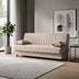 Bej | SKU: 438-000002 | Canapea extensibilă Romina, 3 locuri, cu spațiu de depozitare, Stofă, 180x75x85 cm, varianta Bej, produs pentru amenajarea locuinței, disponibil online în România la CasaMob