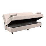 Canapea extensibilă Romina, 3 locuri, cu spațiu de depozitare, Stofă, Diverse culori, 180x75x85 cm - Bej | SKU: 438-000002 | Canapea extensibilă Romina, 3 locuri, cu spațiu de depozitare, Stofă, 180x75x85 cm, varianta Bej, produs pentru amenajarea locuinței, disponibil online în România la CasaMob