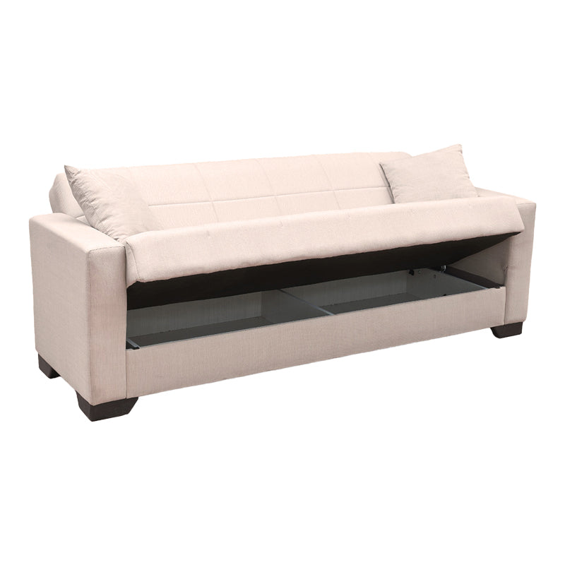 Canapea extensibilă Vox, 3 locuri, cu spațiu de depozitare, Stofă, Diverse culori, 210x84x83 cm - Bej | SKU: 438-000005 | Canapea extensibilă Vox, 3 locuri, cu spațiu de depozitare, Stofă, 210x84x83 cm, varianta Bej, produs pentru amenajarea locuinței, disponibil online în România la CasaMob