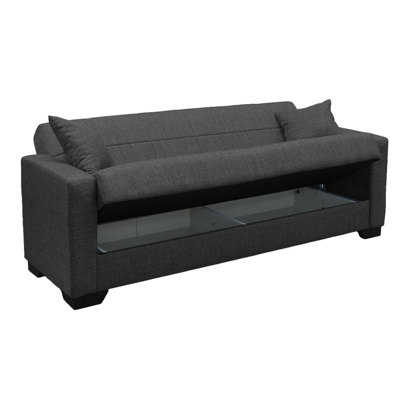 Canapea extensibilă Vox, 3 locuri, cu spațiu de depozitare, Stofă, Diverse culori, 210x84x83 cm - Gri | SKU: 438-000006 | Canapea extensibilă Vox, 3 locuri, cu spațiu de depozitare, Stofă, 210x84x83 cm, varianta Gri, produs pentru amenajarea locuinței, disponibil online în România la CasaMob