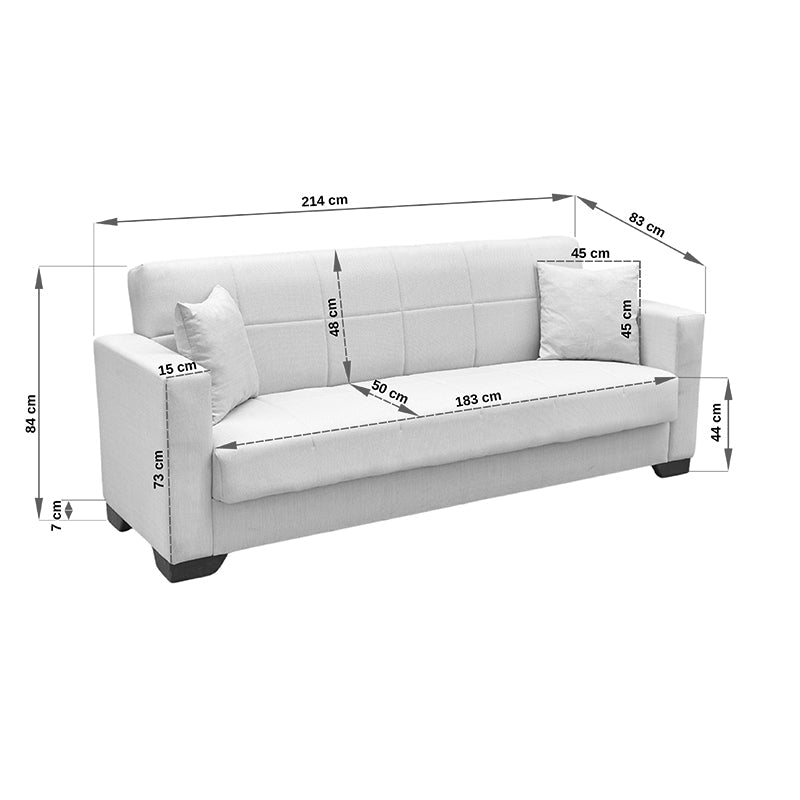 Canapea extensibilă Vox, 3 locuri, cu spațiu de depozitare, Stofă, Diverse culori, 210x84x83 cm - Maro | SKU: 438-000008 | Canapea extensibilă Vox, 3 locuri, cu spațiu de depozitare, Stofă, 210x84x83 cm, varianta Maro, produs pentru amenajarea locuinței, disponibil online în România la CasaMob