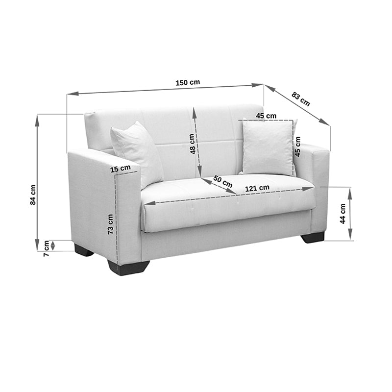 Canapea extensibilă Vox, 2 locuri, cu spațiu de depozitare, Stofă, Diverse culori, 150x84x83 cm - Maro | SKU: 438-000012 | Canapea extensibilă Vox, 2 locuri, cu spațiu de depozitare, Stofă, 150x84x83 cm, varianta Maro, produs pentru amenajarea locuinței, disponibil online în România la CasaMob