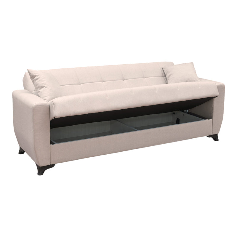 Canapea extensibilă Modesto, 3 locuri, cu spațiu de depozitare, Stofă, Diverse culori, 215x84x83 cm - Bej | SKU: 438-000013 | Canapea extensibilă Modesto, 3 locuri, cu spațiu de depozitare, Stofă, 215x84x83 cm, varianta Bej, produs pentru amenajarea locuinței, disponibil online în România la CasaMob