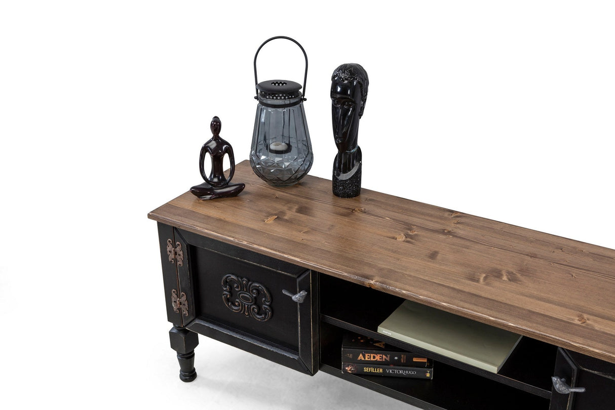 Comodă TV Ada TV, Diverse culori, 150x50x40 cm - Negru | SKU: 472PHL1103 | Comodă TV Ada TV, 150x50x40 cm, varianta Negru, produs pentru amenajarea locuinței, disponibil online în România la CasaMob