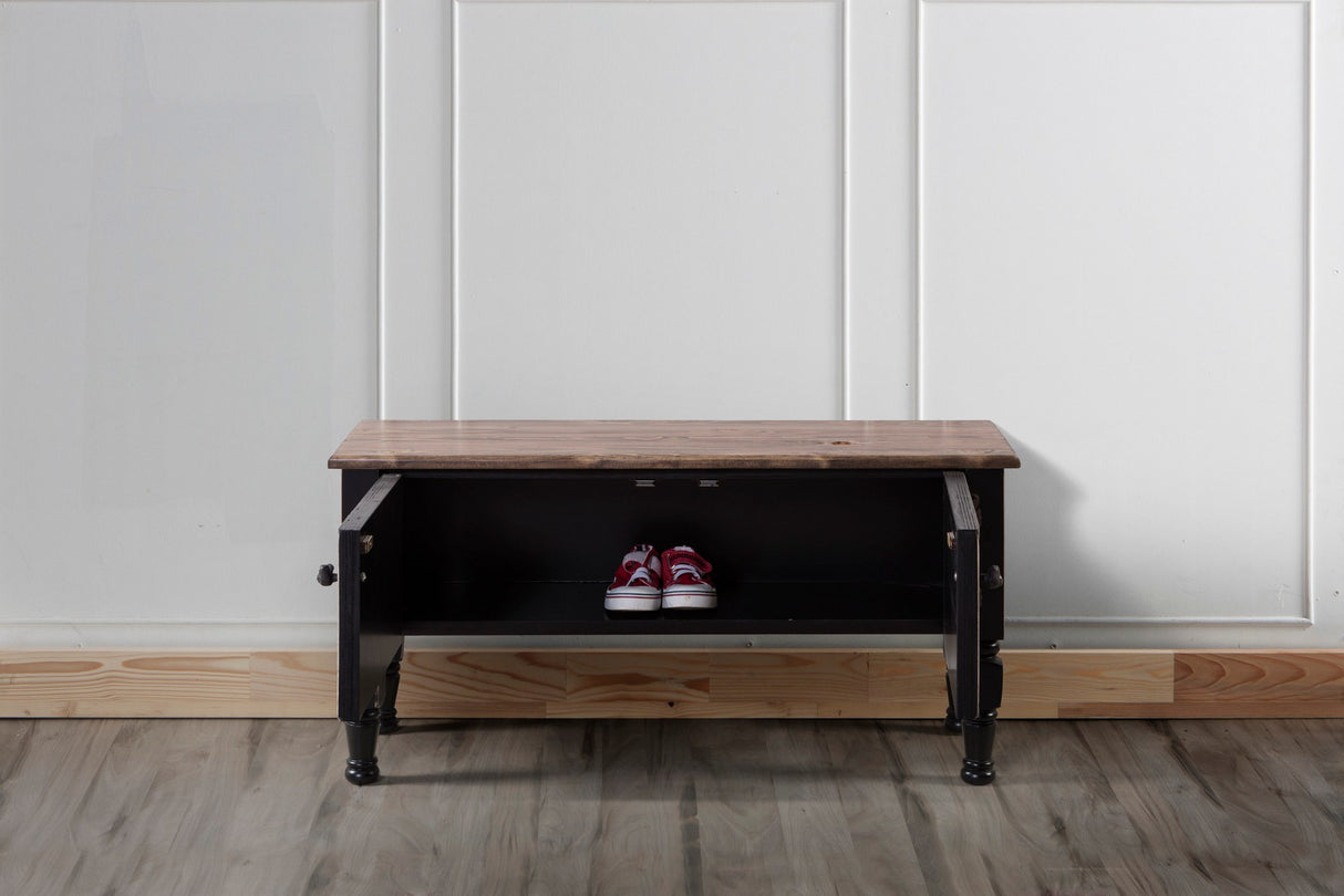 Comodă TV Ada TV Mini, Negru, 100x30x45 cm