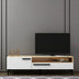 Stejar - Alb | SKU: 475OLV1103 | Comodă TV Zera, 150x35x50 cm, varianta Stejar - Alb, produs pentru amenajarea locuinței, disponibil online în România la CasaMob