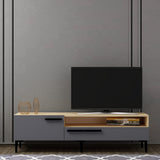 Comodă TV Zera, Diverse culori, 150x35x50 cm - Stejar - Alb | SKU: 475OLV1103 | Comodă TV Zera, 150x35x50 cm, varianta Stejar - Alb, produs pentru amenajarea locuinței, disponibil online în România la CasaMob