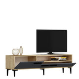 Comodă TV Zera, Diverse culori, 150x35x50 cm - Stejar - Alb | SKU: 475OLV1103 | Comodă TV Zera, 150x35x50 cm, varianta Stejar - Alb, produs pentru amenajarea locuinței, disponibil online în România la CasaMob