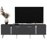 Comodă TV Detas, Diverse culori, 150x35x48 cm - Antracit - Argintiu | SKU: 475OLV1139 | Comodă TV Detas, 150x35x48 cm, varianta Antracit - Argintiu, produs pentru amenajarea locuinței, disponibil online în România la CasaMob
