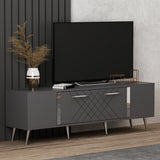 Comodă TV Detas, Diverse culori, 150x35x48 cm - Antracit - Argintiu | SKU: 475OLV1139 | Comodă TV Detas, 150x35x48 cm, varianta Antracit - Argintiu, produs pentru amenajarea locuinței, disponibil online în România la CasaMob