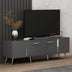 Antracit - Argintiu | SKU: 475OLV1139 | Comodă TV Detas, 150x35x48 cm, varianta Antracit - Argintiu, produs pentru amenajarea locuinței, disponibil online în România la CasaMob