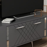 Comodă TV Detas, Diverse culori, 150x35x48 cm - Antracit - Argintiu | SKU: 475OLV1139 | Comodă TV Detas, 150x35x48 cm, varianta Antracit - Argintiu, produs pentru amenajarea locuinței, disponibil online în România la CasaMob