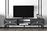 Comodă TV Yumedi, Diverse culori, 150x30x50 cm - Antracit - Argintiu | SKU: 475OLV1157 | Comodă TV Yumedi, 150x30x50 cm, varianta Antracit - Argintiu, produs pentru amenajarea locuinței, disponibil online în România la CasaMob