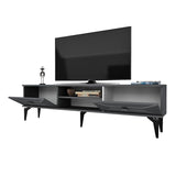 Comodă TV Yumedi, Diverse culori, 150x30x50 cm - Antracit - Argintiu | SKU: 475OLV1157 | Comodă TV Yumedi, 150x30x50 cm, varianta Antracit - Argintiu, produs pentru amenajarea locuinței, disponibil online în România la CasaMob