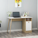 Birou Cannas, Diverse culori, 110x50x74 cm - Alb - Stejar safir | SKU: 475OLV1210 | Birou Cannas, 110x50x74 cm, varianta Alb - Stejar safir, produs pentru amenajarea locuinței, disponibil online în România la CasaMob