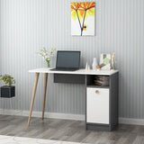 Birou Cannas, Diverse culori, 110x50x74 cm - Alb - Antracit | SKU: 475OLV1211 | Birou Cannas, 110x50x74 cm, varianta Alb - Antracit, produs pentru amenajarea locuinței, disponibil online în România la CasaMob