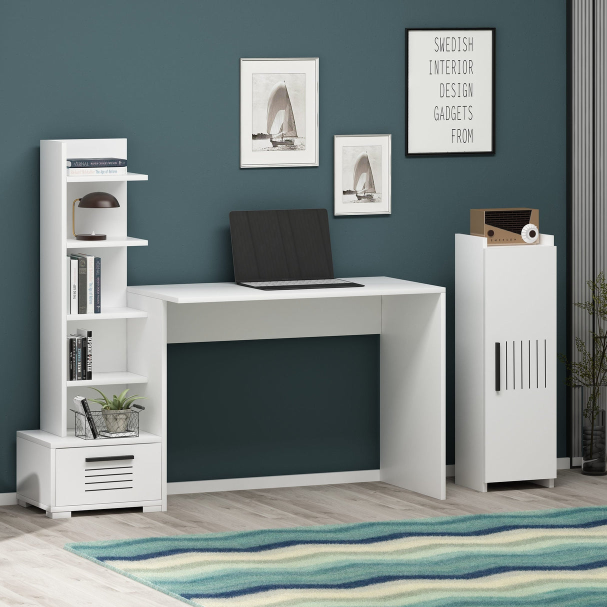 Birou Dawn, Diverse culori, 120x60x72 cm - Alb | SKU: 475OLV1213 | Birou Dawn, 120x60x72 cm, varianta Alb, produs pentru amenajarea locuinței, disponibil online în România la CasaMob