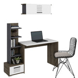 Birou Dawn, Diverse culori, 120x60x72 cm - Nuc - Alb - Antracit | SKU: 475OLV1214 | Birou Dawn, 120x60x72 cm, varianta Nuc - Alb - Antracit, produs pentru amenajarea locuinței, disponibil online în România la CasaMob