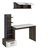 Birou Dawn, Diverse culori, 120x60x72 cm - Nuc - Alb - Antracit | SKU: 475OLV1214 | Birou Dawn, 120x60x72 cm, varianta Nuc - Alb - Antracit, produs pentru amenajarea locuinței, disponibil online în România la CasaMob