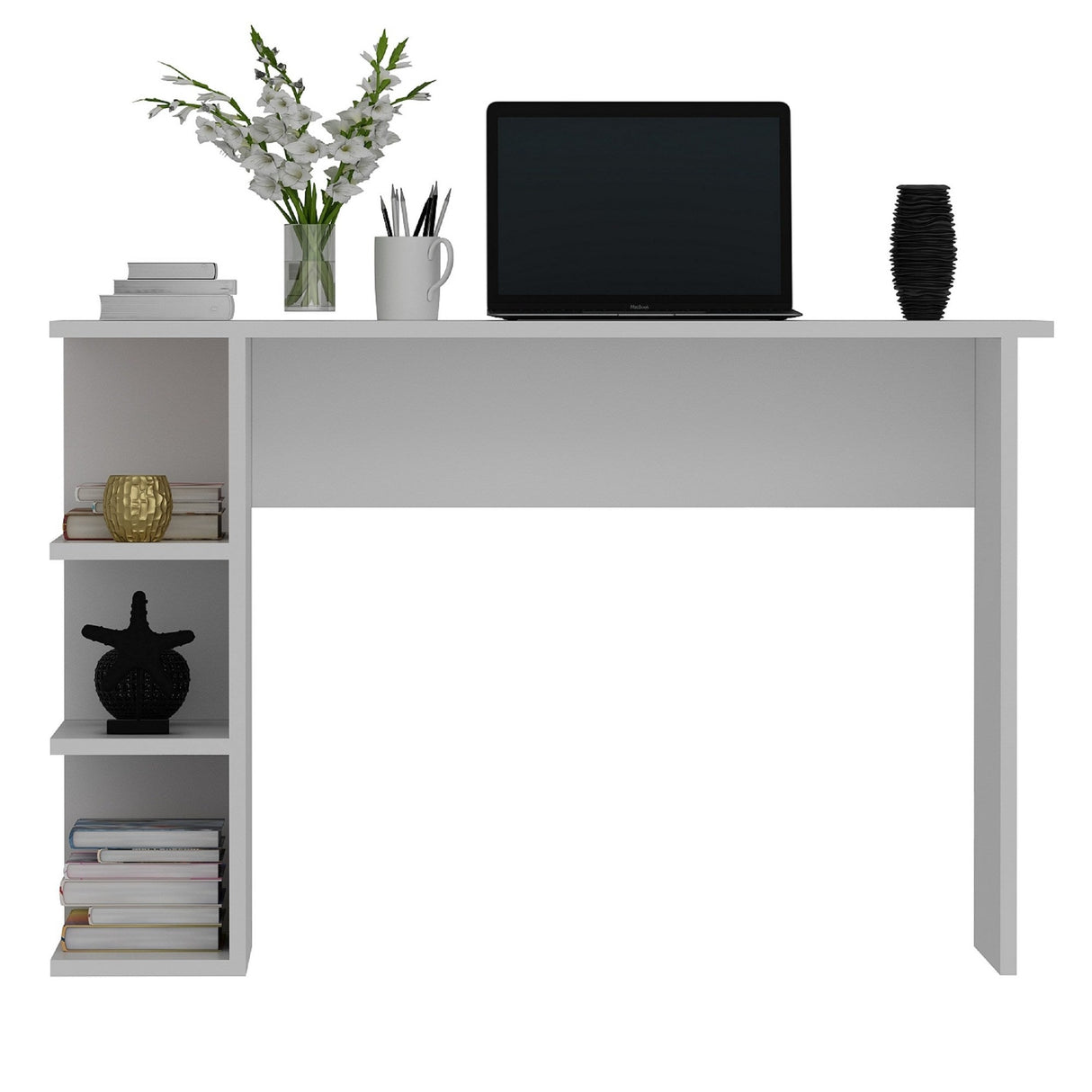 Birou Dora, Diverse culori, 110x45x72 cm - Alb | SKU: 475OLV1225 | Birou Dora, 110x45x72 cm, varianta Alb, produs pentru amenajarea locuinței, disponibil online în România la CasaMob