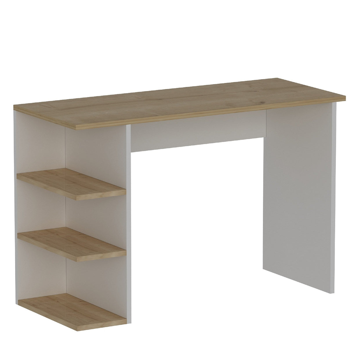 Birou Dora, Diverse culori, 110x45x72 cm - Stejar safir - Alb | SKU: 475OLV1228 | Birou Dora, 110x45x72 cm, varianta Stejar safir - Alb, produs pentru amenajarea locuinței, disponibil online în România la CasaMob