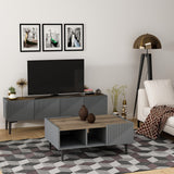 Măsuță de cafea Draw, Diverse culori, 94x62x40 cm - Antracit - Nuc | SKU: 475OLV1301 | Măsuță de cafea Draw, 94x62x40 cm, varianta Antracit - Nuc, produs pentru amenajarea locuinței, disponibil online în România la CasaMob