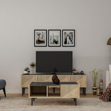 Măsuță de cafea Draw, Diverse culori, 94x62x40 cm - Stejar - Negru | SKU: 475OLV1302 | Măsuță de cafea Draw, 94x62x40 cm, varianta Stejar - Negru, produs pentru amenajarea locuinței, disponibil online în România la CasaMob