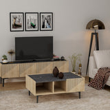 Măsuță de cafea Draw, Diverse culori, 94x62x40 cm - Stejar - Negru | SKU: 475OLV1302 | Măsuță de cafea Draw, 94x62x40 cm, varianta Stejar - Negru, produs pentru amenajarea locuinței, disponibil online în România la CasaMob
