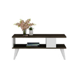 Măsuță de cafea Ayca, Diverse culori, 90x45x40 cm - Nuc - Alb | SKU: 475OLV1319 | Măsuță de cafea Ayca, 90x45x40 cm, varianta Nuc - Alb, produs pentru amenajarea locuinței, disponibil online în România la CasaMob