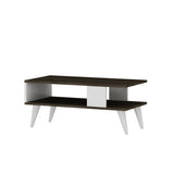 Măsuță de cafea Ayca, Diverse culori, 90x45x40 cm - Nuc - Alb | SKU: 475OLV1319 | Măsuță de cafea Ayca, 90x45x40 cm, varianta Nuc - Alb, produs pentru amenajarea locuinței, disponibil online în România la CasaMob