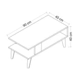 Măsuță de cafea Ayca, Diverse culori, 90x45x40 cm - Sapphire - Alb | SKU: 475OLV1321 | Măsuță de cafea Ayca, 90x45x40 cm, varianta Sapphire - Alb, produs pentru amenajarea locuinței, disponibil online în România la CasaMob