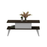 Măsuță de cafea Beta, Diverse culori, 90x45x40 cm - Nuc - Alb | SKU: 475OLV1323 | Măsuță de cafea Beta, 90x45x40 cm, varianta Nuc - Alb, produs pentru amenajarea locuinței, disponibil online în România la CasaMob