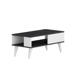 Măsuță de cafea Seul, Diverse culori, 90x45x40 cm - Negru - Alb | SKU: 475OLV1328 | Măsuță de cafea Seul, 90x45x40 cm, varianta Negru - Alb, produs pentru amenajarea locuinței, disponibil online în România la CasaMob