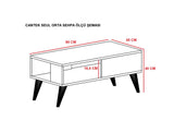 Măsuță de cafea Seul, Diverse culori, 90x45x40 cm - Sapphire - Alb | SKU: 475OLV1329 | Măsuță de cafea Seul, 90x45x40 cm, varianta Sapphire - Alb, produs pentru amenajarea locuinței, disponibil online în România la CasaMob