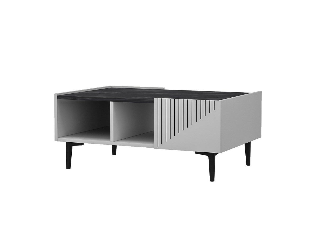 Măsuță de cafea Draw, Diverse culori, 94x62x40 cm - Alb - Negru | SKU: 475OLV1345 | Măsuță de cafea Draw, 94x62x40 cm, varianta Alb - Negru, produs pentru amenajarea locuinței, disponibil online în România la CasaMob