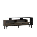Comodă TV Niva, Diverse culori, 150x31x54 cm - Nuc - Black marble | SKU: 475OLV1402 | Comodă TV Niva, 150x31x54 cm, varianta Nuc - Black marble, produs pentru amenajarea locuinței, disponibil online în România la CasaMob