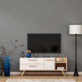 Comodă TV Otto, Stejar safir - Alb, 120x35x46 cm