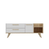 Comodă TV Otto, Stejar safir - Alb, 120x35x46 cm