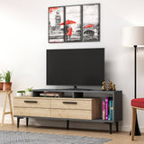 Comodă TV Niva, Diverse culori, 150x31x54 cm - Stejar safir - Antracit | SKU: 475OLV1408 | Comodă TV Niva, 150x31x54 cm, varianta Stejar safir - Antracit, produs pentru amenajarea locuinței, disponibil online în România la CasaMob
